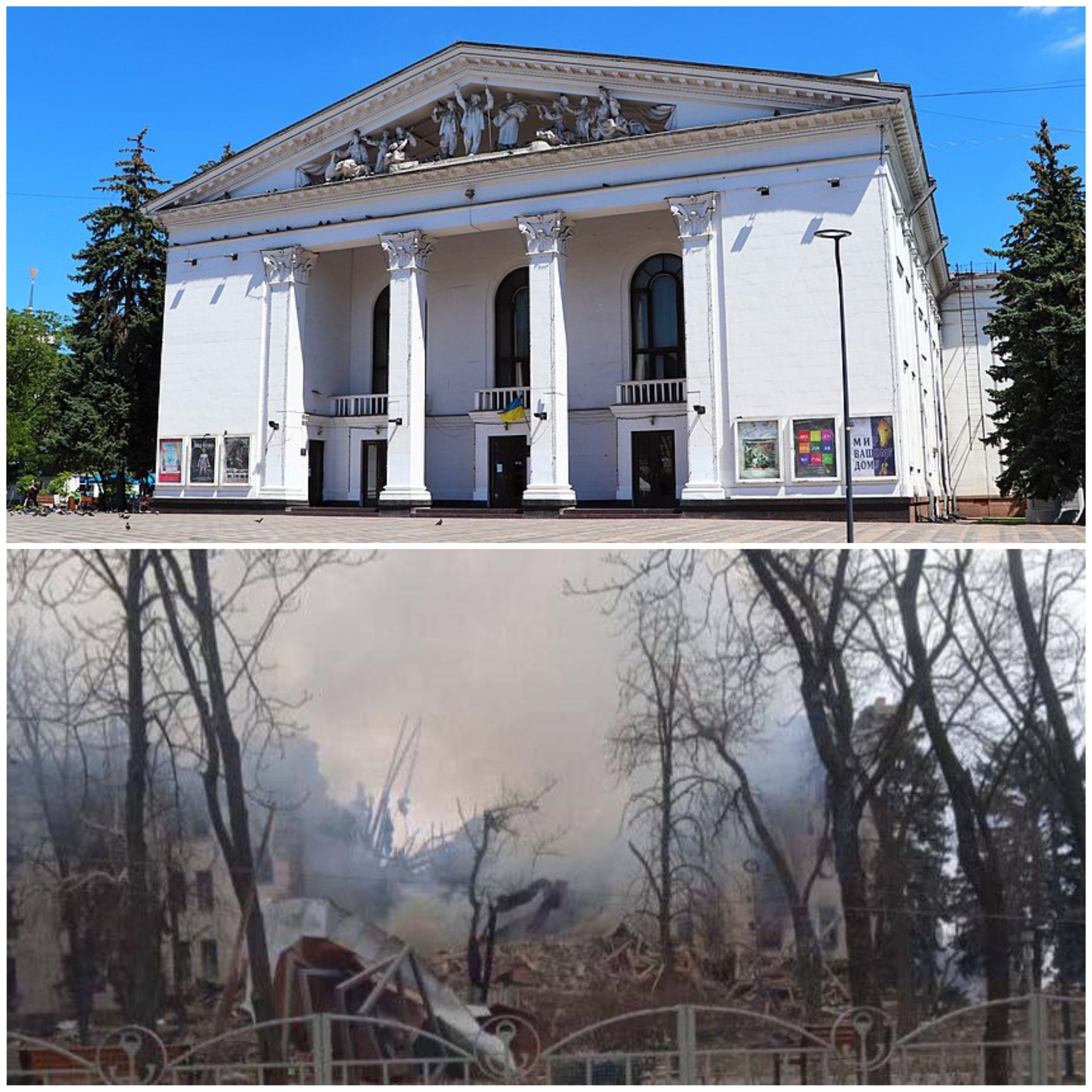 300 civilians killed at the Mariupol Drama Theater by a…