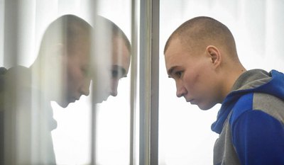 First to go. A Russian soldier is on trial for…