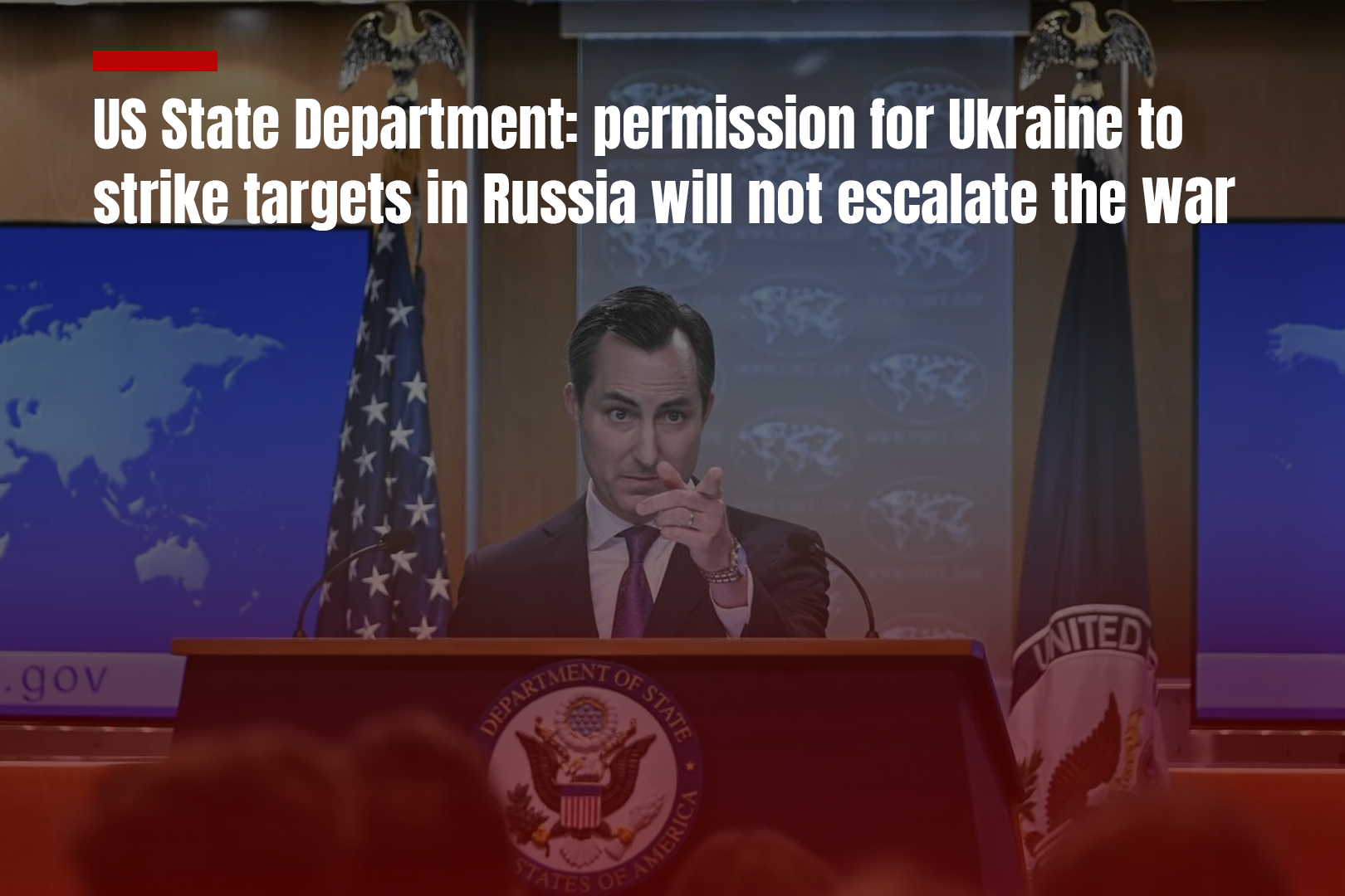 US State Department: permission for Ukraine to strike targets in…