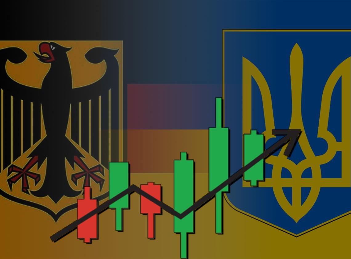 The German economy has been boosted due military aid to…