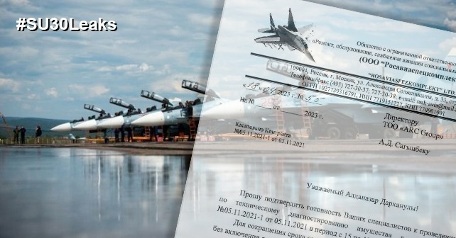 #SU30Leaks: Kazakhstani specialists maintain Russian Su-30SM aircraft using French equipment…